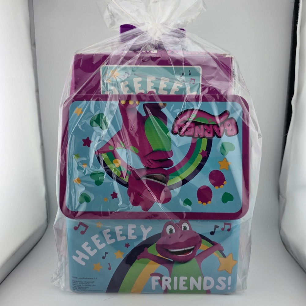 Barney Tin Box Valentine Gift Set Water Bottle Stickers Puzzle - Picture 5 of 12